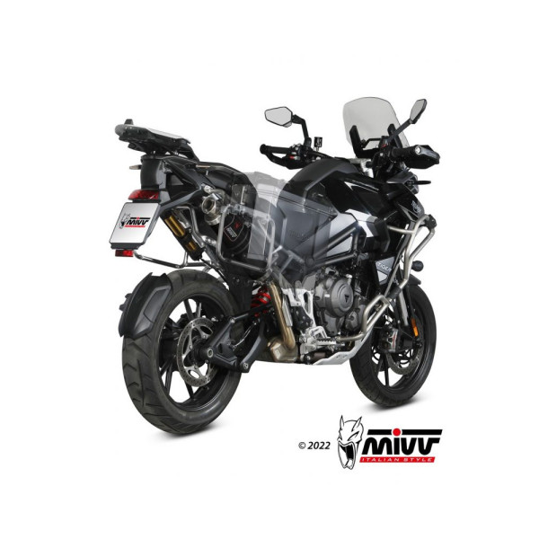 Глушник мотоцикловий Slip-On (Dakar) MIVV для Triumph Tiger 1200 GT / Rally (21-) чорний