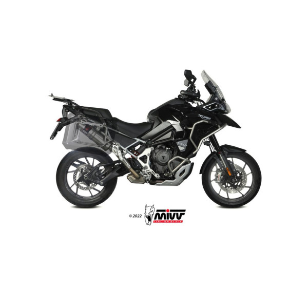 Вихлопна система Slip-On (Dakar) MIVV для Triumph Tiger 1200 GT / Rally (21-) срібляста