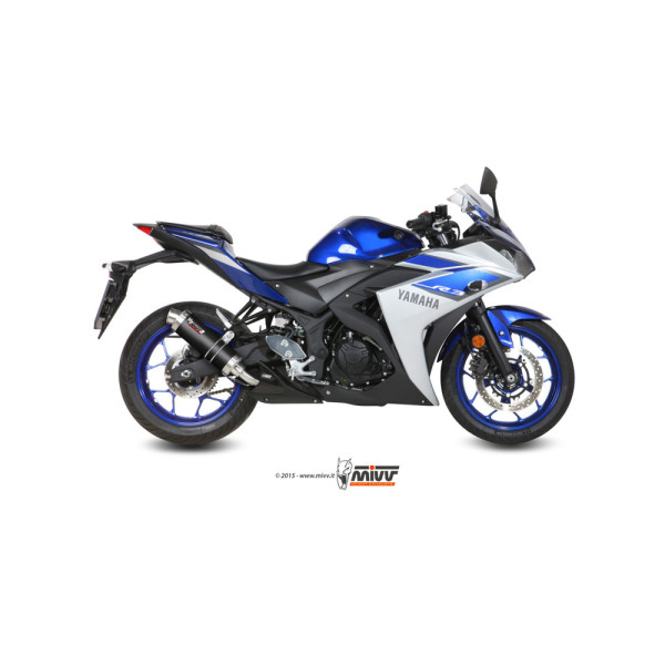 Вихлопна система Slip-On (GP) MIVV для Yamaha YZF 250 R25 / YZF-R3 (15-) carbon