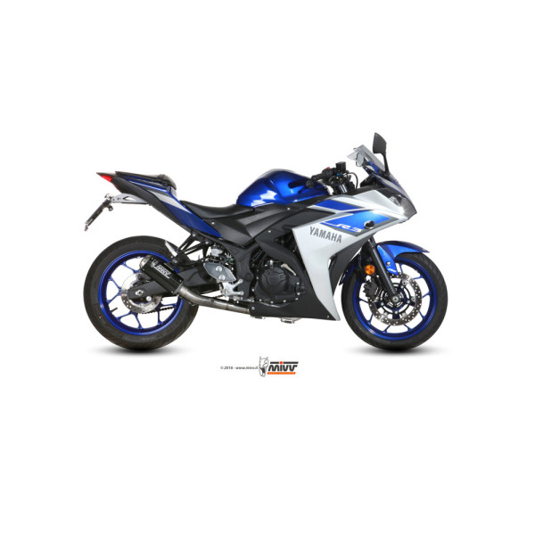 Повний вихлопний комплект (MK3) MIVV для Yamaha YZF-R25 (15-) / YZF-R3 (15-) / MT-03 (16-) carbon