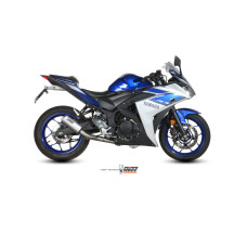 Повний вихлопний комплект (MK3) MIVV для Yamaha YZF-R25 (15-) / YZF-R3 (15-) / MT-03 (16-) срібний