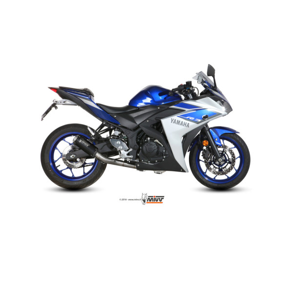 Повний вихлопний колектор (MK3) MIVV для Yamaha YZF-R25 (15-) / YZF-R3 (15-) / MT-03 (16-) чорний