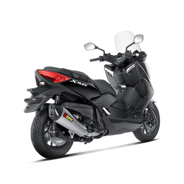 Глушник мотоцикловий Akrapović для Yamaha X-Max 400 13-16, Majesty 400 07-15 Slip on, Нержавіюча сталь + Вуглецеве волокно