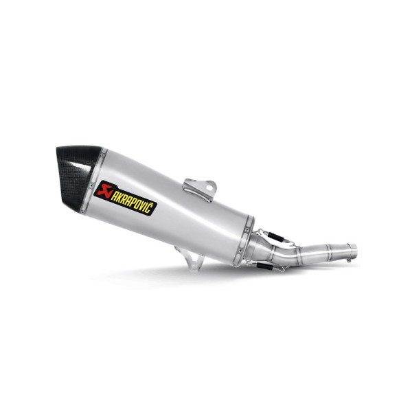 Глушник мотоцикловий Akrapović для Yamaha X-Max 400 13-16, Majesty 400 07-15 Slip on, Нержавіюча сталь + Вуглецеве волокно