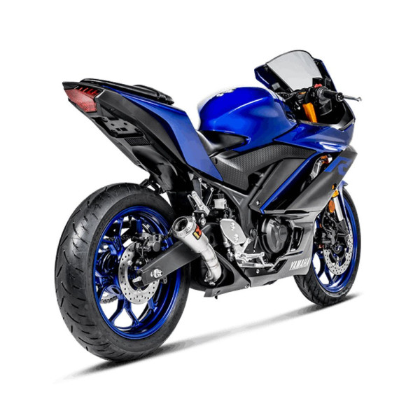 Глушник мотоцикловий Akrapovič Slip-On Line Yamaha MT-03 (16-21)/ YZF-R25 (14-21)/ YZF-R3 (15-21) нержавіюча сталь