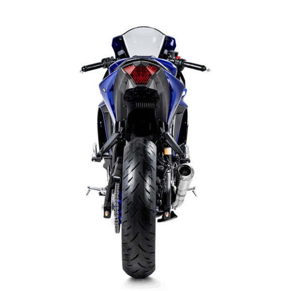 Глушник мотоцикловий Akrapovič Slip-On Line Yamaha MT-03 (16-21)/ YZF-R25 (14-21)/ YZF-R3 (15-21) нержавіюча сталь