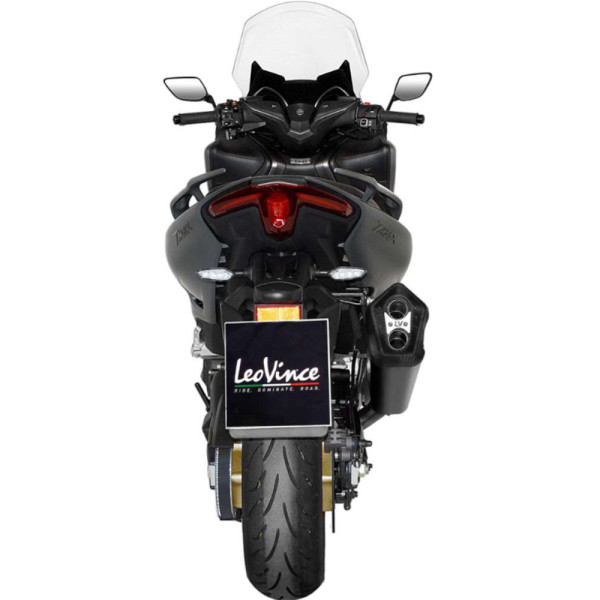 Повний вихлопний комплект з каталізатором LeoVince LV-12 Black Edition Header Pipe Slip-On, Нержавіюча сталь для Yamaha T-Max 560/Tech Max (20-)