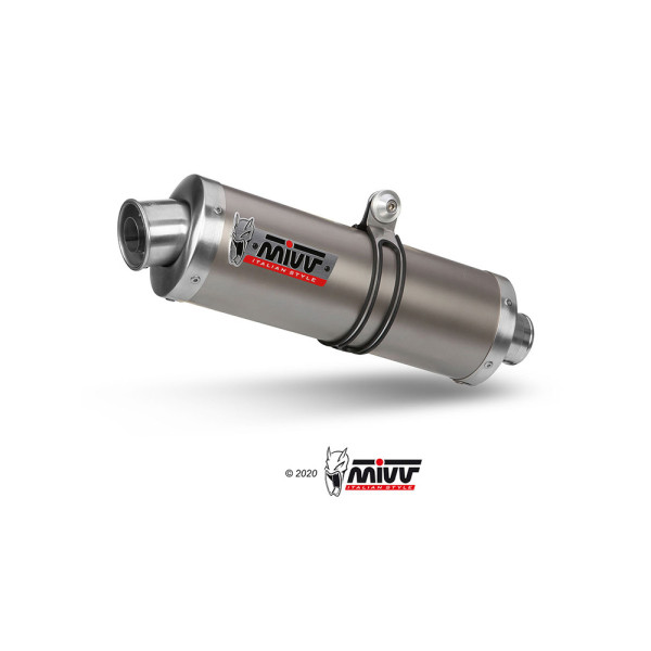 Глушник мотоцикловий Slip-On Line High (Oval) MIVV для Yamaha YZF 600 R6 (03-05) титановий
