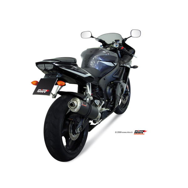 Глушник мотоцикловий Slip-On Line (Oval) MIVV для Yamaha YZF 600 R6 (03-05) карбон