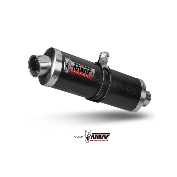 Глушник мотоцикловий Slip-On Line (Oval) MIVV для Yamaha YZF 600 R6 (03-05) карбон