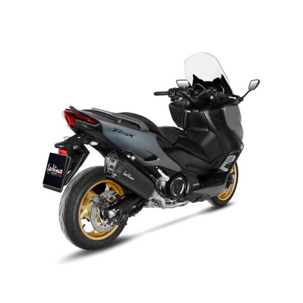Повний вихлопний тракт LeoVince LV-12 Black Edition Slip-On, Нержавіюча сталь для Yamaha T-Max 560/Tech Max 20-