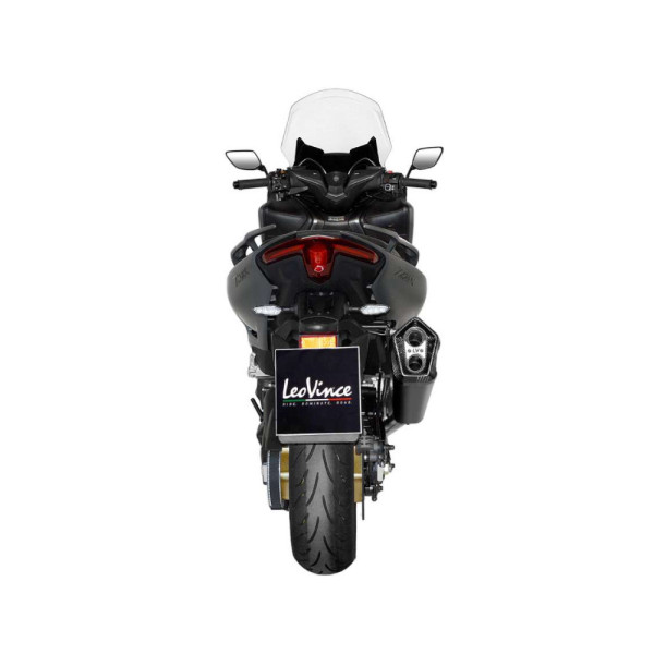 Повний вихлопний тракт LeoVince LV-12 Black Edition Slip-On, Нержавіюча сталь для Yamaha T-Max 560/Tech Max 20-