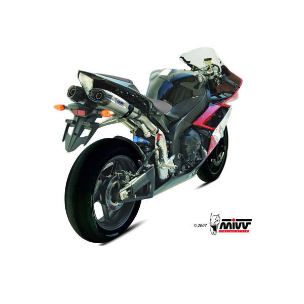 Вихлопні системи Slip-On Line (Suono) MIVV для Yamaha YZF R1 1000 (07-08) срібний
