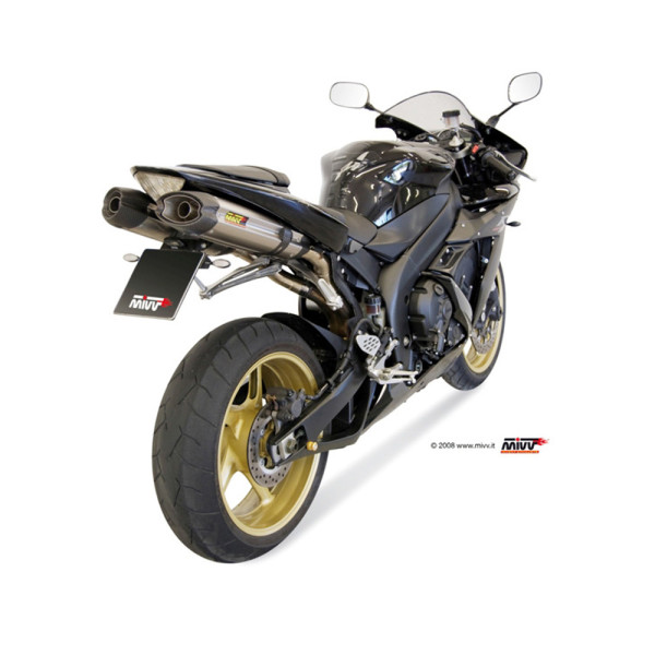 Вихлопні системи Slip-On Line (Suono) MIVV для Yamaha YZF R1 1000 (04-06) срібний