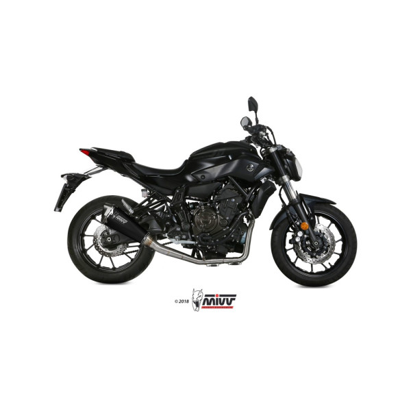 Повний вихлопний комплект (Delta Race) MIVV для Yamaha MT-07 / FZ-07 (14-20) чорний