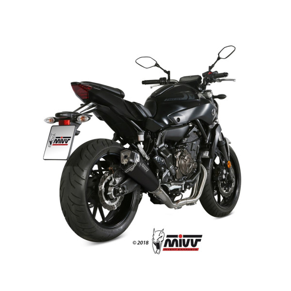 Повний вихлопний комплект (Delta Race) MIVV для Yamaha MT-07 / FZ-07 (14-20) чорний