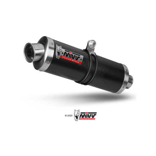Глушник мотоцикловий Slip-On Line (Oval) MIVV для Yamaha FZ1 / Fazer 1000 (06-16) карбон