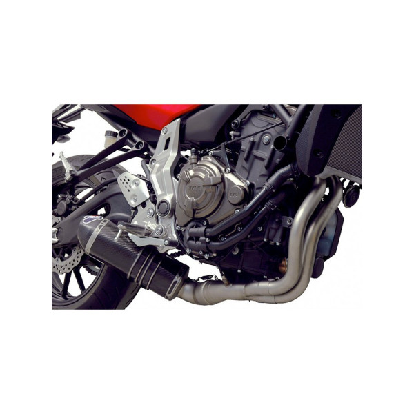Вихлопна система 2x1 Termignoni Slip-On нержавіюча сталь для Yamaha MT07 (14-20), Yamaha XSR 700 (16-20)