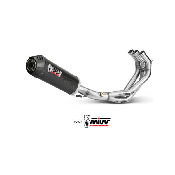 Повний вихлопний система (Oval) MIVV для Yamaha Tracer 900 / GT / FJ-09 (13-20) карбон