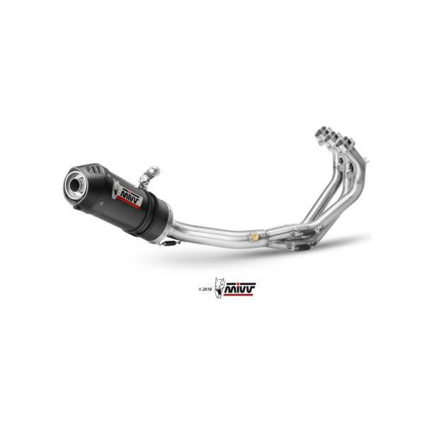 Повний вихлопний колектор (Oval) MIVV для Yamaha XSR 900 (16-20) карбон