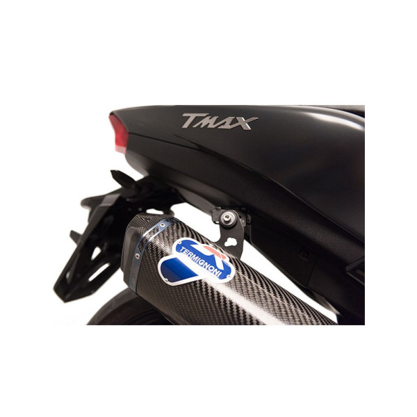 Вихлопна система 2x1 Termignoni Slip-On нержавіюча сталь, вуглецеве волокно для Yamaha T-Max 530 (17-19)