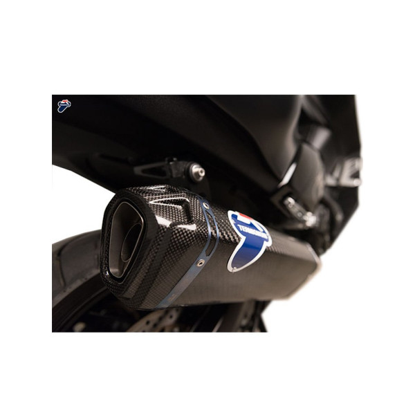Вихлопна система 2x1 Termignoni Slip-On нержавіюча сталь, вуглецеве волокно для Yamaha T-Max 530 (17-19)