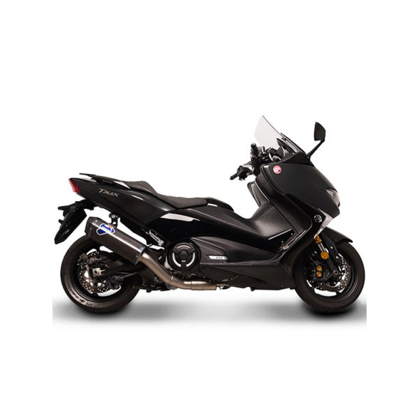 Вихлопна система 2x1 Termignoni Slip-On нержавіюча сталь, вуглецеве волокно для Yamaha T-Max 530 (17-19)
