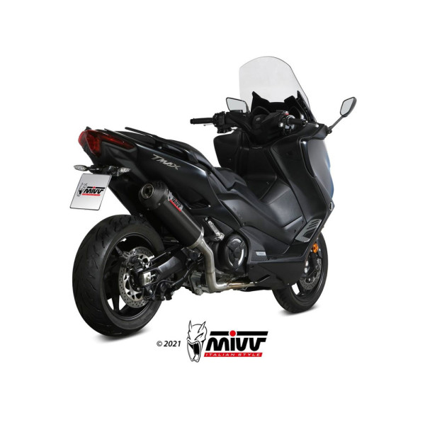 Повний вихлопний колектор (Oval) MIVV для Yamaha T-Max 530 (17-19) / 560 (20-21) чорний