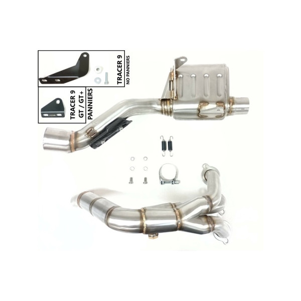 Повний вихлопний комплект IXRACE MK2 Yamaha Tracer 9 (21-23)/ GT (21-22) чорний, з гомологацією
