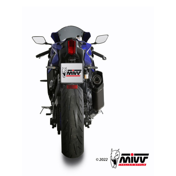 Повний вихлопний система з гомологацією (SR-1) MIVV для Yamaha YZF-R7 (22-) чорний