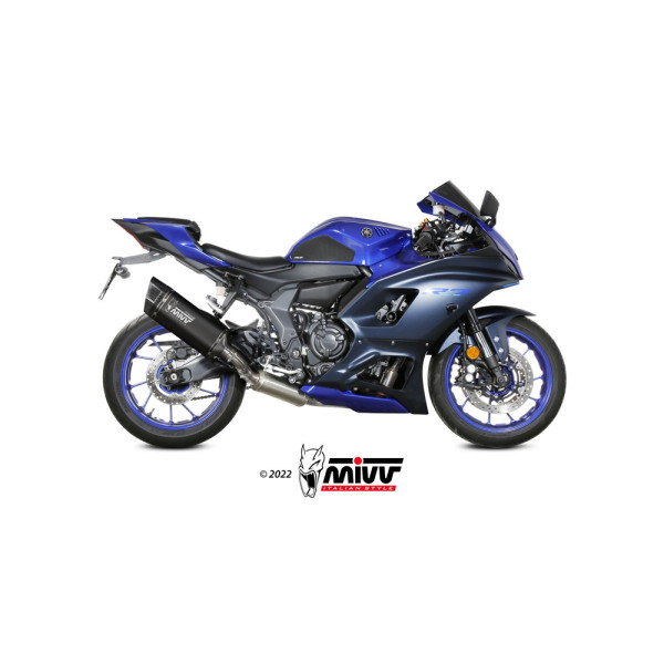 Повний вихлопний система з гомологацією (SR-1) MIVV для Yamaha YZF-R7 (22-) чорний
