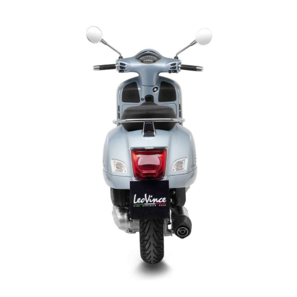 Вихлопна система з каталізатором LeoVince LV One Evo Slip-On, Нержавіюча сталь + Карбон для Vespa GTS 125 (21-) / Super (21-)
