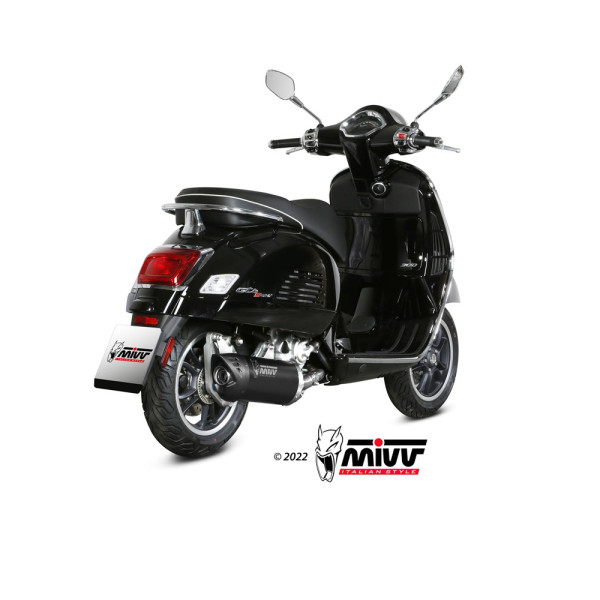 Глушник мотоцикловий Slip-On (Mover) MIVV для Vespa GTS 300 (21-) чорний