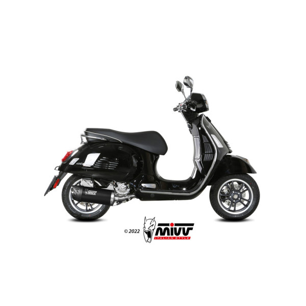Глушник мотоцикловий Slip-On (Mover) MIVV для Vespa GTS 300 (21-) чорний