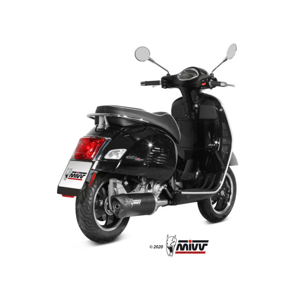 Вихлопна система Slip-On (Mover) MIVV для Vespa GTS 300 (08-20) чорна