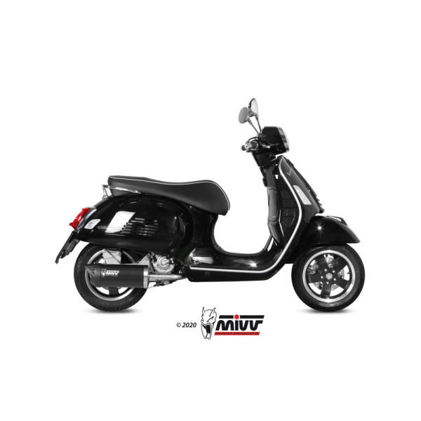 Вихлопна система Slip-On (Mover) MIVV для Vespa GTS 300 (08-20) чорна