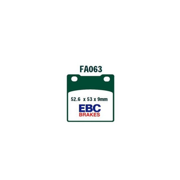 Гальмівні колодки EBC FA063V 52.6 x 53 x 9mm на зад