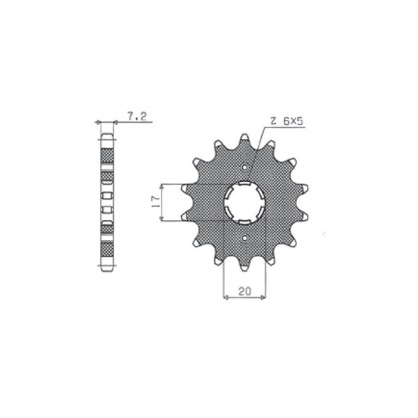Зубчастий диск SUNSTAR 222 15 зубів