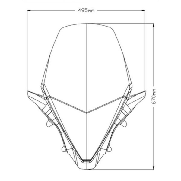 Скло PUIG V-Tech для Honda PCX 125 (21-) легке затемнене
