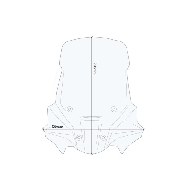 Мотоциклетний екран GIVI Triumph Tiger 900/ GT/ GT Pro (20-) прозорий