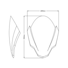Спортивне скло PUIG для Aprilia Tuono 660 / Tuono V4 / Tuono V4 Factory (21-) сильно затемнене