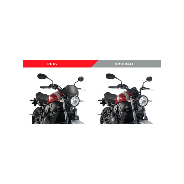 Обтічник PUIG Retroplate для Honda, Kawasaki, Triumph, Yamaha (обрані моделі) чорний