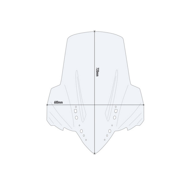 Мотоциклетний щиток Givi для Yamaha Tricity 300 (20-) прозорий