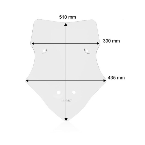 Мотоциклетний екран WRS Standard Plus Ducati Multistrada V4/ S/ Sport/ Rally (20-) прозорий