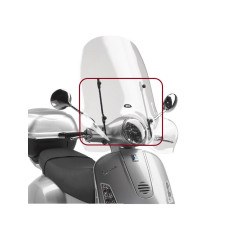 Прозора вітрове скло Givi для Vespa LX 50-125-150 (05 > 14), GTS 125-150-300 SUPER (08 > 19), GTS 125-150-250-300 (06 > 19) кріплення в комплекті