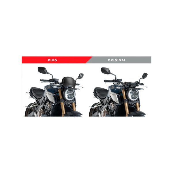 Мотоциклетний обтікач PUIG Retroplate для Honda CB1000R Neo Sports Cafe (18-20), CB650R Neo Sports Cafe (19-) чорний