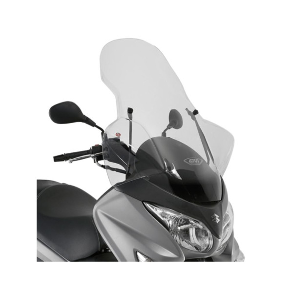Мотоциклетний щиток Givi для Suzuki Burgman 125-200 K7-K8-K9-L0-L1-L2-L3 (06-13)/ 125-200 ABS (14-21) прозорий креплення в комплекті