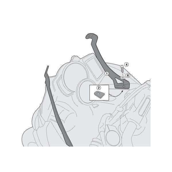 Кріплення GIVI до скла 5107DT BMW F 700 GS 13-17