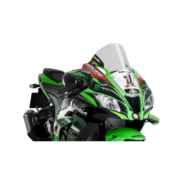 Спортивний екран PUIG для Kawasaki ZX-10R (16-20), ZX-10R KRT REPLICA (18-20), ZX-10R SE (18-20), ZX-10RR (17-20) прозорий