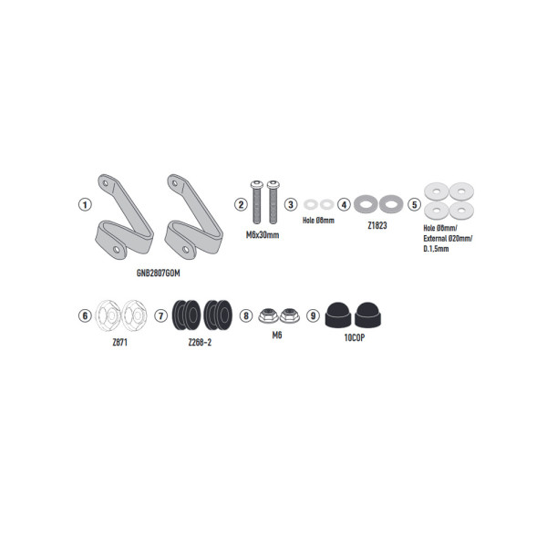 Мотоциклетний екран GIVI Honda PCX 125 (21-) прозорий з кріпленням D1190KIT